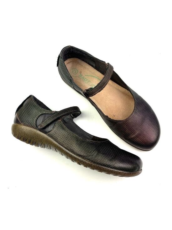 Naot Shoes - Naot Reka Mary Jane Leather Comfort Flats Rattlesnake Brown/French Roast size 8